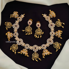 Antique Gold Ad Stone Necklace Design Set