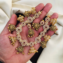 Antique Gold Ad Stone Necklace Design Set