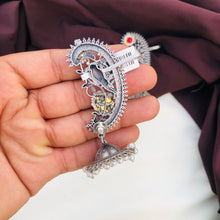 Classic Ear Cuffs with Kundan Jadau Oxidised Earring Design