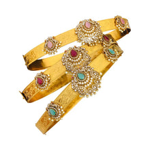 Gold Plated Waist Belt With AD Stones peacock Pendant