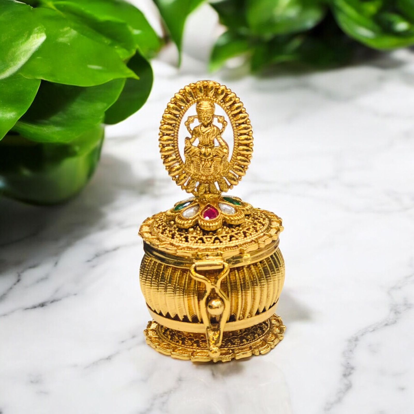 Lakshmi Kumkum Box,Traditional Krishna KumKum Box