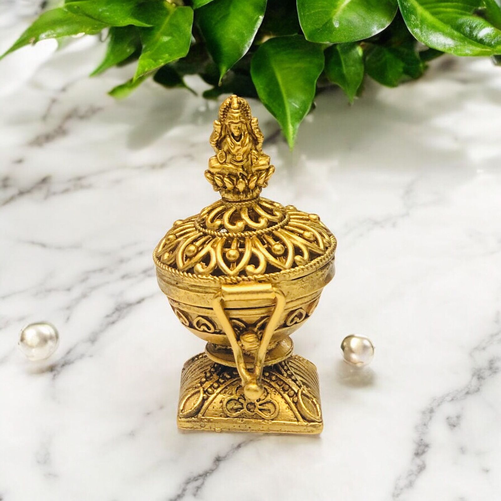 Lakshmi Kumkum Box,Traditional Krishna KumKum Box