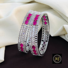 Silver Finish AD Stone Bangles