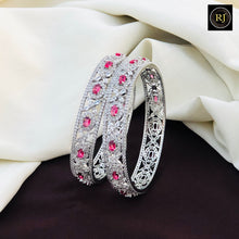 Silver Finish AD Stone Bangles