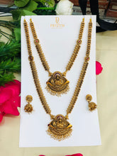Laxmi Temple Work Gold Look Necklace Set