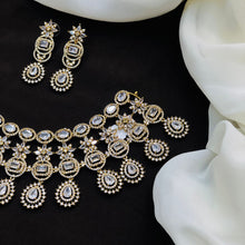 Luxury American Diamond Bridal Necklace Set with Earrings