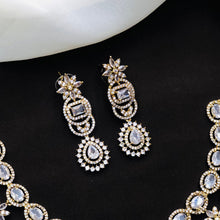 Luxury American Diamond Bridal Necklace Set with Earrings
