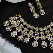 Luxury American Diamond Bridal Necklace Set with Earrings