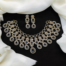 Luxury American Diamond Bridal Necklace Set with Earrings