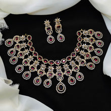 Luxury American Diamond Bridal Necklace Set with Earrings