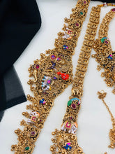 Royal Antique Temple Bridal Jewelry Set with Lakshmi & Ganesha Design
