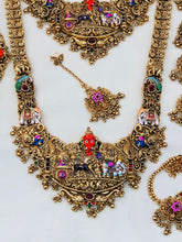 Royal Antique Temple Bridal Jewelry Set with Lakshmi & Ganesha Design