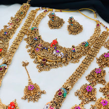 Royal Antique Temple Bridal Jewelry Set with Lakshmi & Ganesha Design