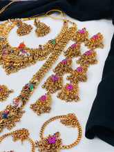 Royal Antique Temple Bridal Jewelry Set with Lakshmi & Ganesha Design