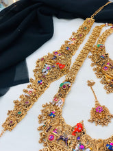 Royal Antique Temple Bridal Jewelry Set with Lakshmi & Ganesha Design