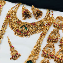 Grand Temple Jewellery Bridal Set | South Indian Antique Gold Necklace Set | Lakshmi Design Wedding Collection
