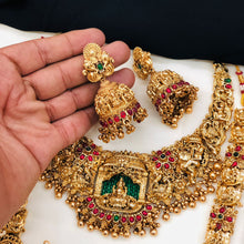 Grand Temple Jewellery Bridal Set | South Indian Antique Gold Necklace Set | Lakshmi Design Wedding Collection