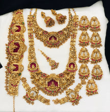 Grand Temple Jewellery Bridal Set | South Indian Antique Gold Necklace Set | Lakshmi Design Wedding Collection