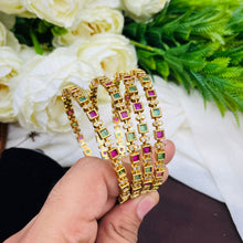 Premium AD Stone Designer Bangles Pair