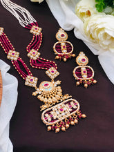 Multicolor Gold Plated Jadau Kundan Necklace Set