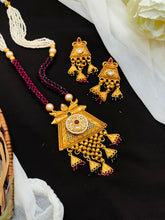 Long Haram rajwadi Jewellery Set, All Brass, Premium Quality