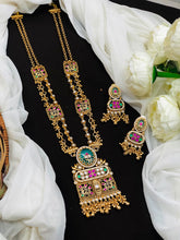 Antique Designer Long Pendant Necklace Set with Earrings