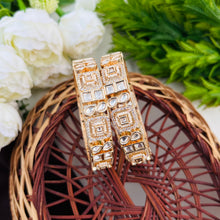 Gold AD Stone Designer Bangles Set