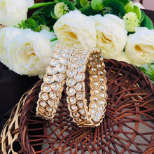Premium Gold Plated Kundan Stone Designer Bangles Set