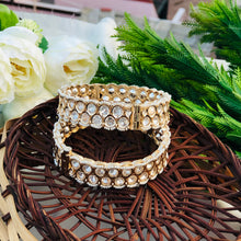 Premium Gold Plated Kundan Stone Designer Bangles Set