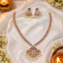 Premium AD Stone Necklace Set with Matching Earrings