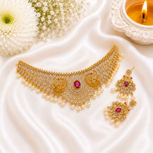 Royal Peacock Pearl Choker Set