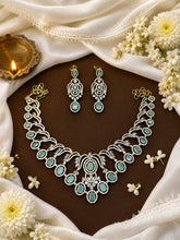 Elegant Pink Stone Victorian Necklace Set