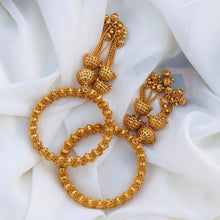 Royal Antique Gold Filigree Jhumka Style Bridal Hand Harness