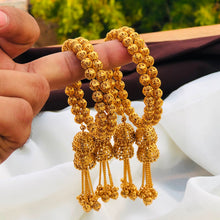 Royal Antique Gold Filigree Jhumka Style Bridal Hand Harness