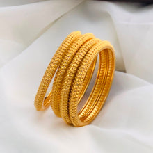 Classic Royal Gold Textured Designer Bangle Set