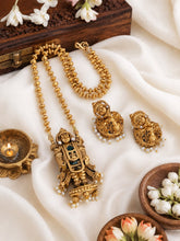 Antique Balaji Temple Jewellery Long Necklace Set
