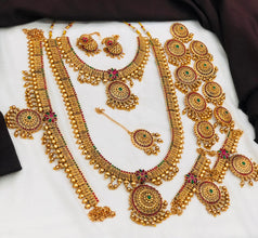 Laxmi Bridal Jewelry Set: Gold Plated Indian Wedding Jewellery