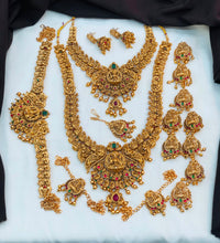 Antique Temple Jewellery Bridal Set | Elephant Lakshmi Necklace Set