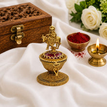 Antique Krishna Kumkum Box