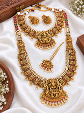 Matte Gold Plated Indian Necklace Set: Handmade Ethnic Jewelry