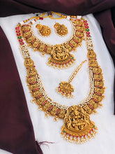 Matte Gold Plated Indian Necklace Set: Handmade Ethnic Jewelry