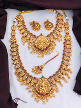 Matte Gold Plated Indian Necklace Set: Handmade Ethnic Jewelry