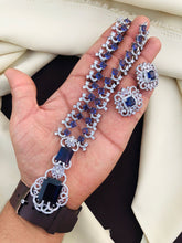 Premium American Diamond High Neck Choker Set