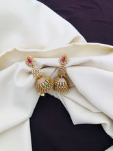Stunning CZ Matt Bridal Jhumkas