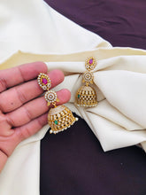 Stunning CZ Matt Bridal Jhumkas