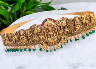 Beautiful Lakshmi Devi Hip Belt/hip belt for women saree Adjustable Indian waist belt/Hip Belt/Waist Chain/ Kamarbandh
