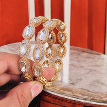 Pachi Kundan Bangles/Kundan kada/Gold kada/Openable Bangle/Indian wedding Jewelry/Hand accessory