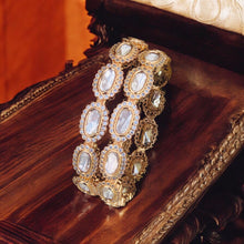 Pachi Kundan Bangles/Kundan kada/Gold kada/Openable Bangle/Indian wedding Jewelry/Hand accessory