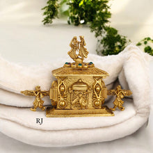 Traditional Antique Gold-Plated Kumkum Box