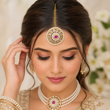 Premium Kundan Pearl Maang Tikka | Bridal Hair Accessory